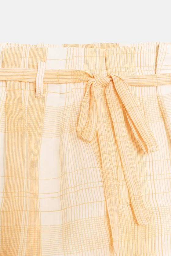 ШОРТЫ ИЗ 100% РАМИ СО СБОРКАМИ — коллекция Zara «ZW»