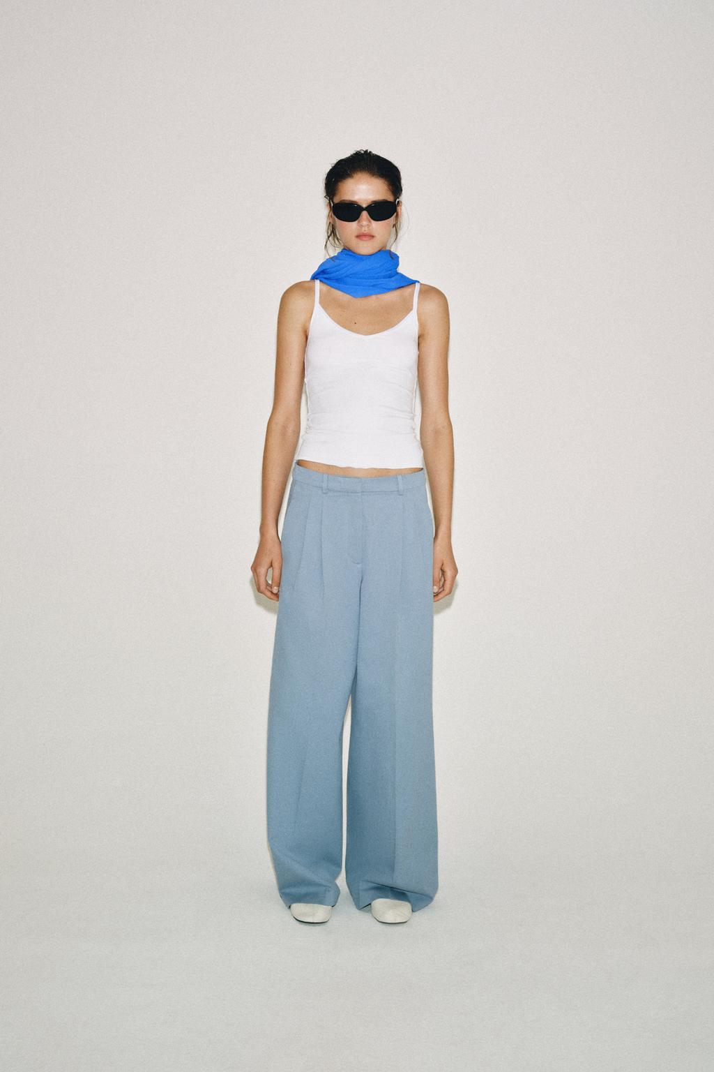 БРЮКИ WIDE-LEG С ЗАЩИПАМИ — ZW COLLECTION