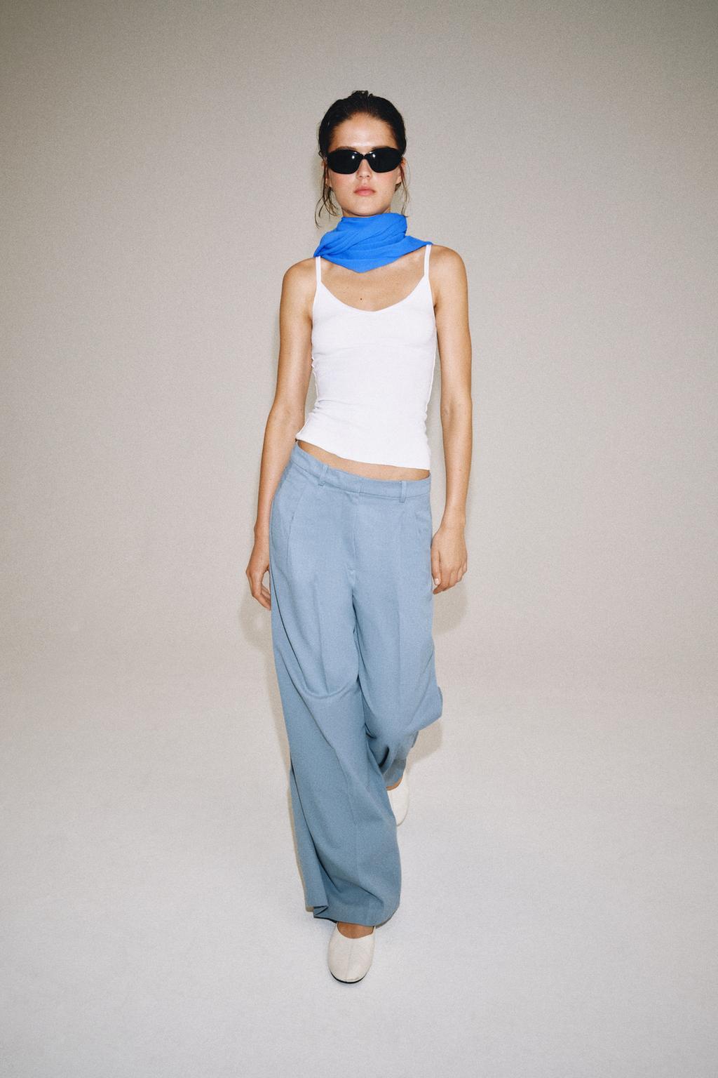 БРЮКИ WIDE-LEG С ЗАЩИПАМИ — ZW COLLECTION