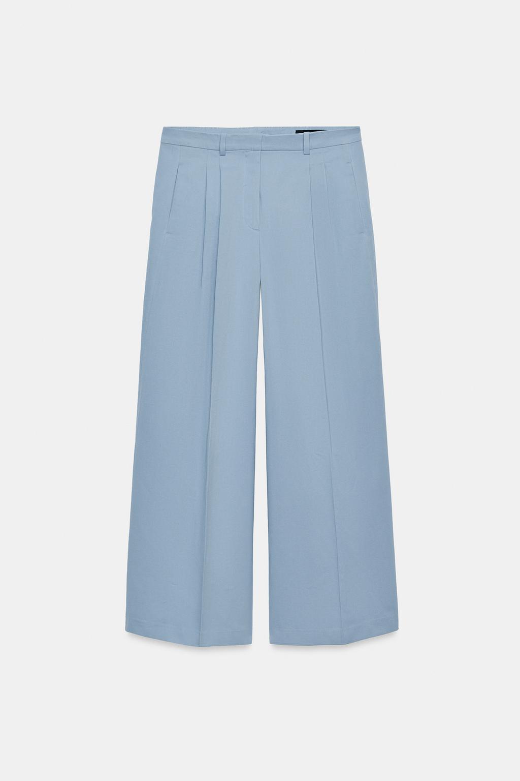 БРЮКИ WIDE-LEG С ЗАЩИПАМИ — ZW COLLECTION