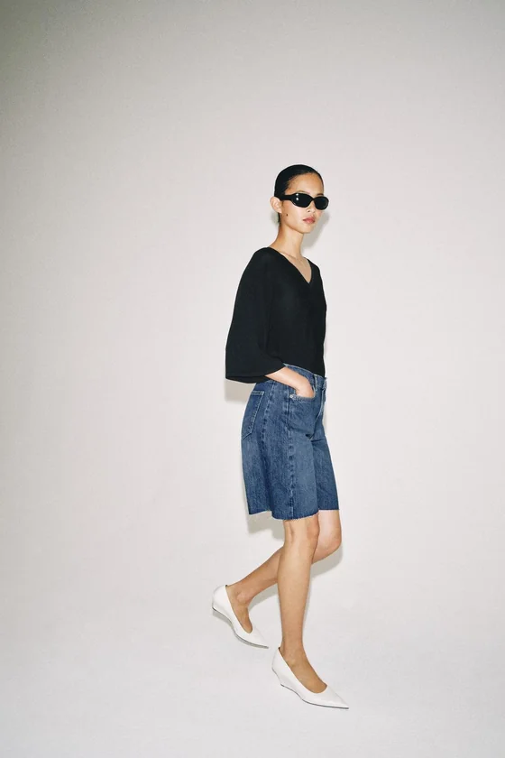 ДЖИНСОВЫЕ ШОРТЫ  СО СРЕДНЕЙ ПОСАДКОЙ — коллекция Zara «ZW»