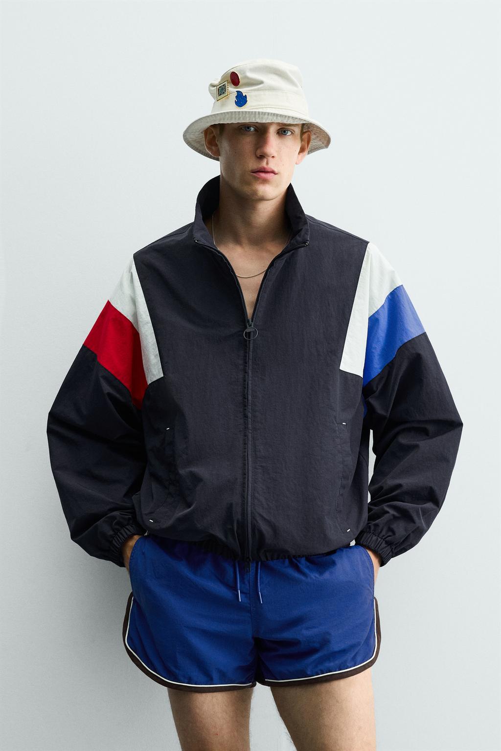 КУРТКА В СТИЛЕ РЕТРО ИЗ ВЫСОКОТЕХНОЛОГИЧНОЙ ТКАНИ COLOR BLOCK