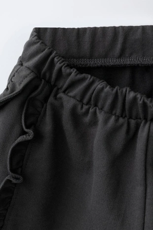 Anthracite grey | 5710/501/807 - Zara Шорты-бермуды с воланами