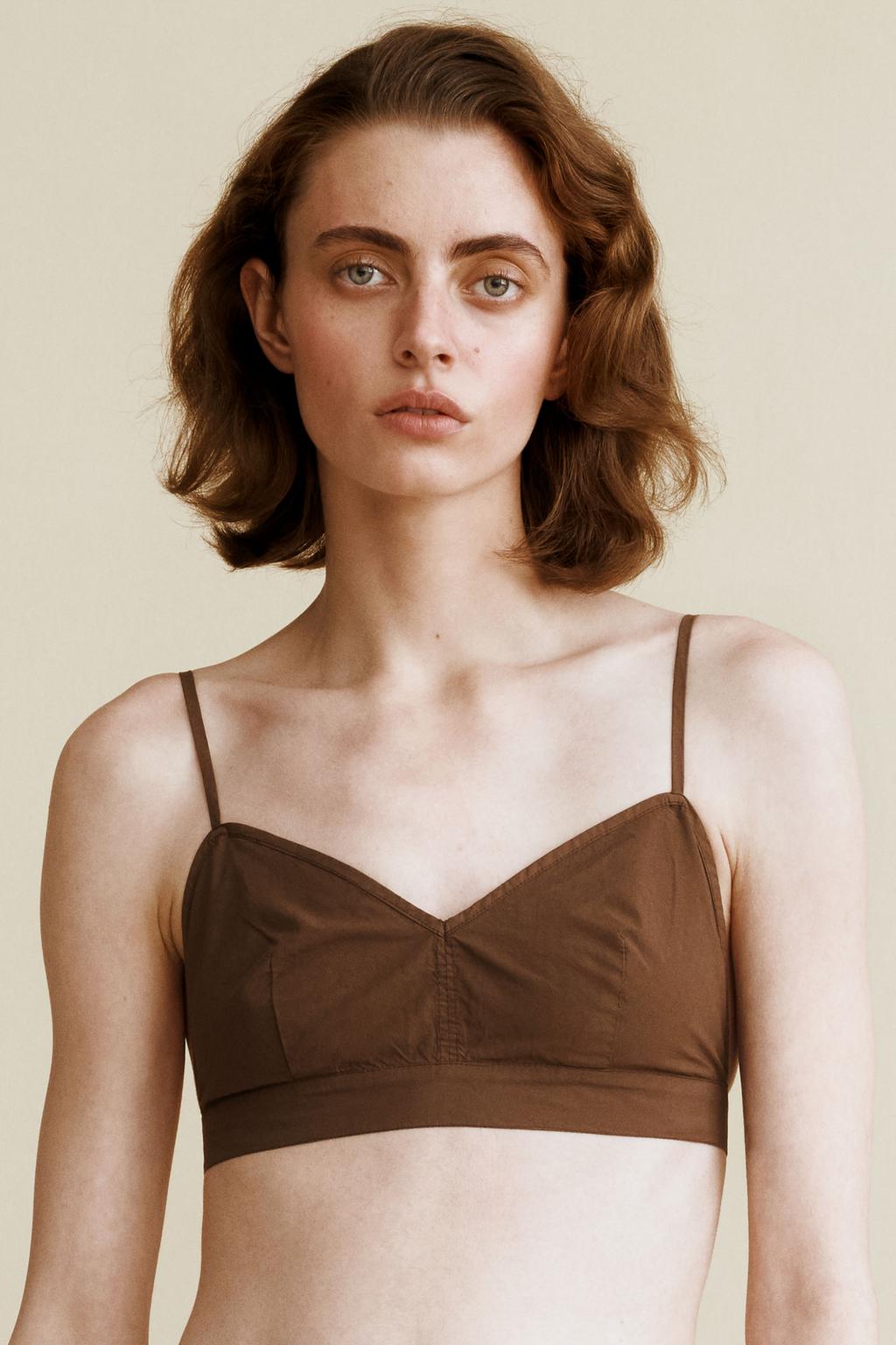 Топ из поплина created by caramel london x zara