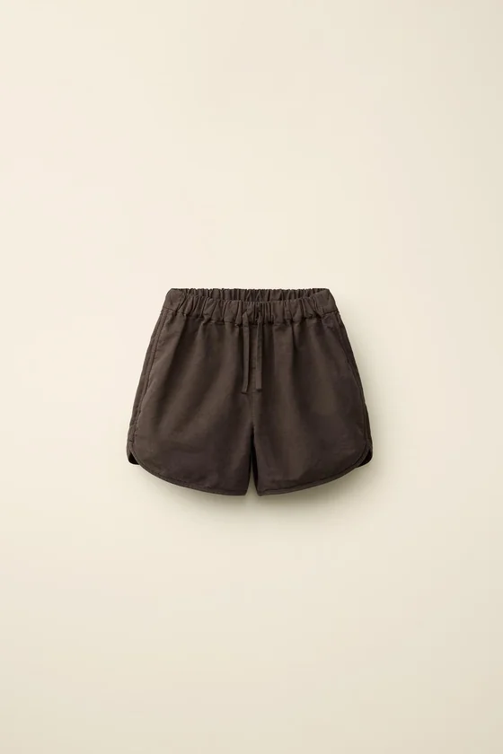 Однотонные бермуды с эластичным поясом caramel london x zara