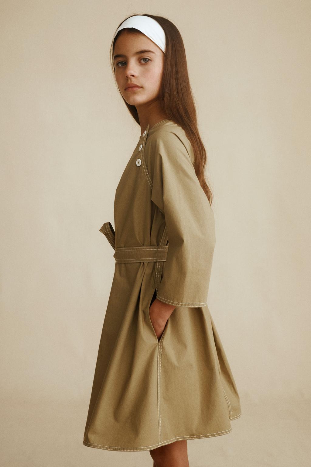 Платье из поплина с поясом created by caramel london x zara