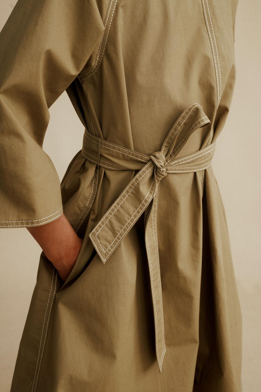 Платье из поплина с поясом created by caramel london x zara