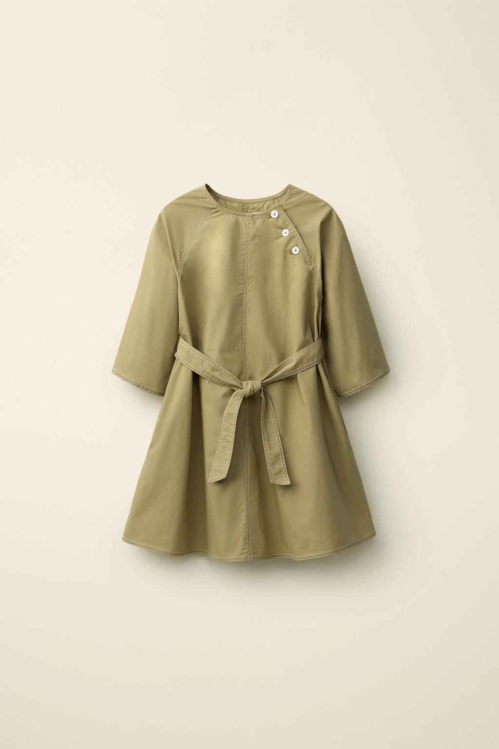 Платье из поплина с поясом created by caramel london x zara