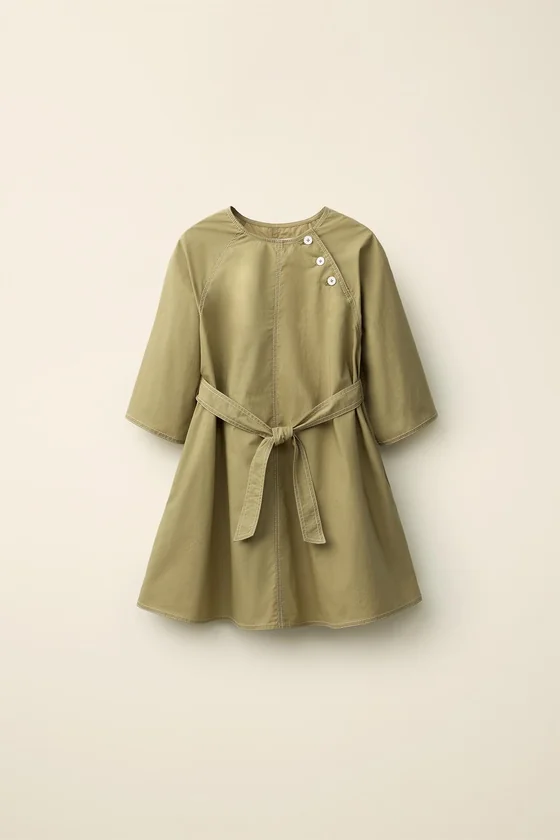 Платье из поплина с поясом created by caramel london x zara
