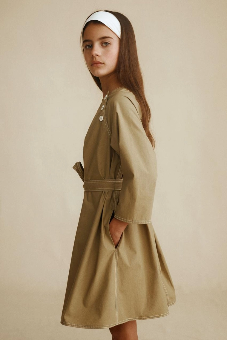 Платье из поплина с поясом created by caramel london x zara