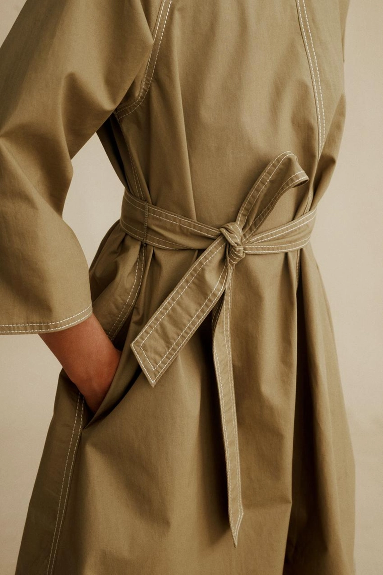 Платье из поплина с поясом created by caramel london x zara