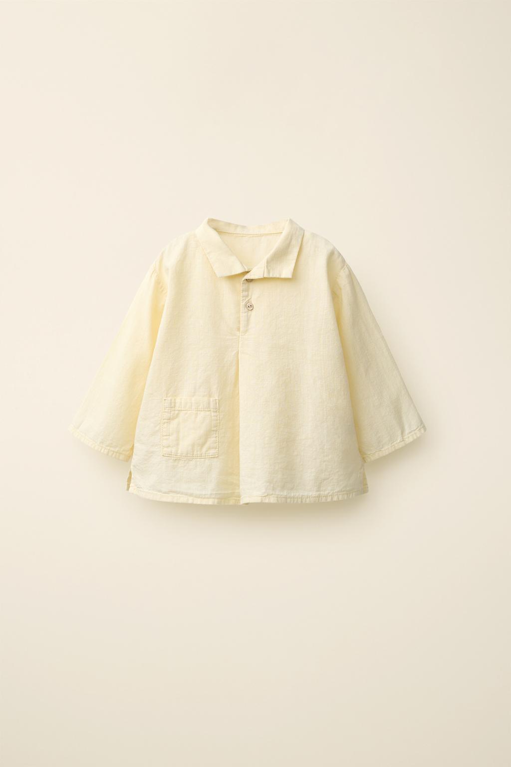 Рубашка из трикотажа slub с длинными рукавами, коллекция caramel london x zara