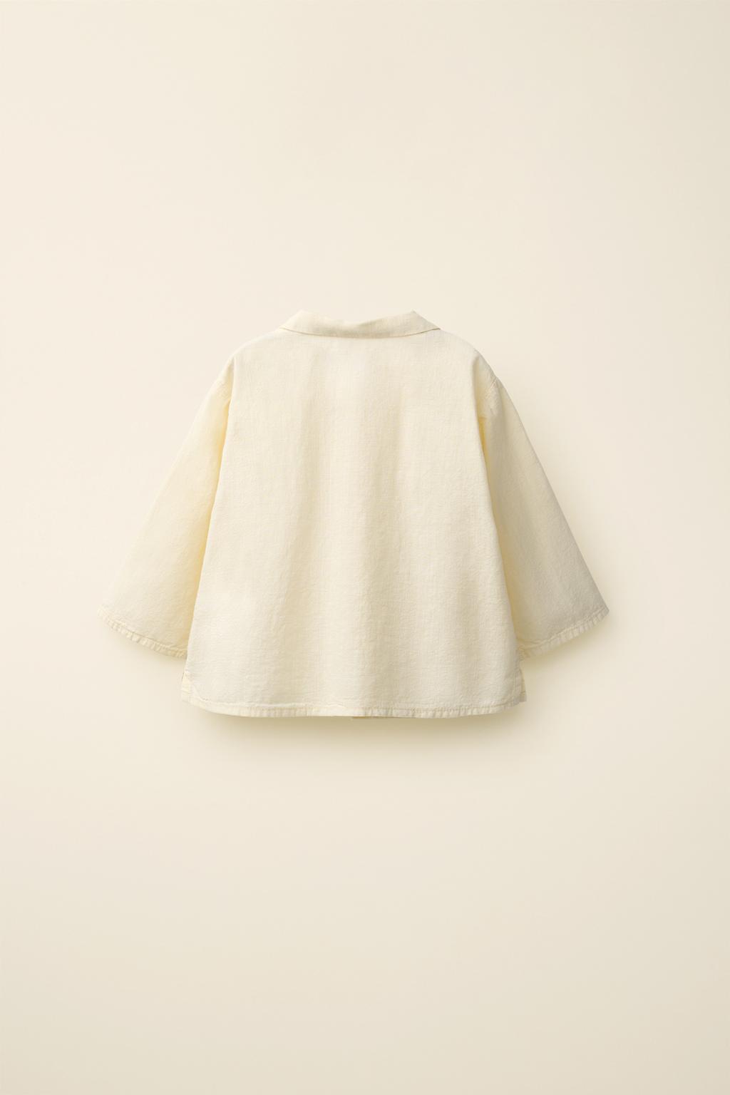 Рубашка из трикотажа slub с длинными рукавами, коллекция caramel london x zara