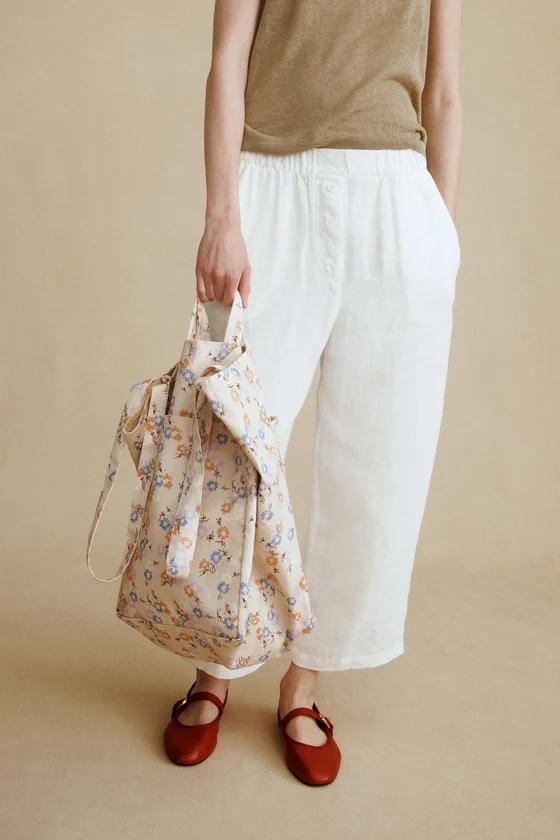 Брюки из 100% льна из коллекции caramel london x zara