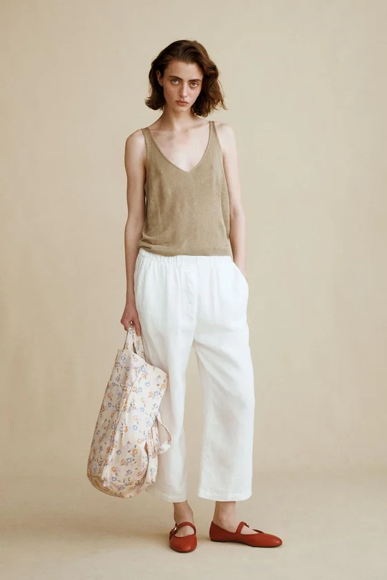 Брюки из 100% льна из коллекции caramel london x zara