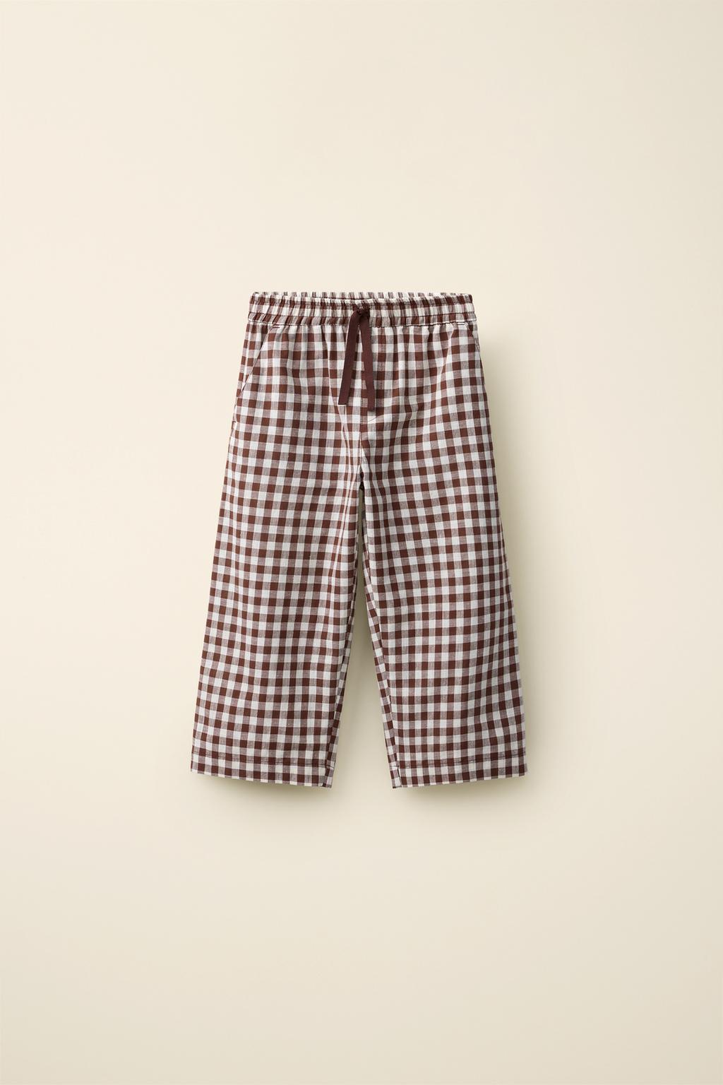 Брюки в клетку gingham созданные caramel london x zara