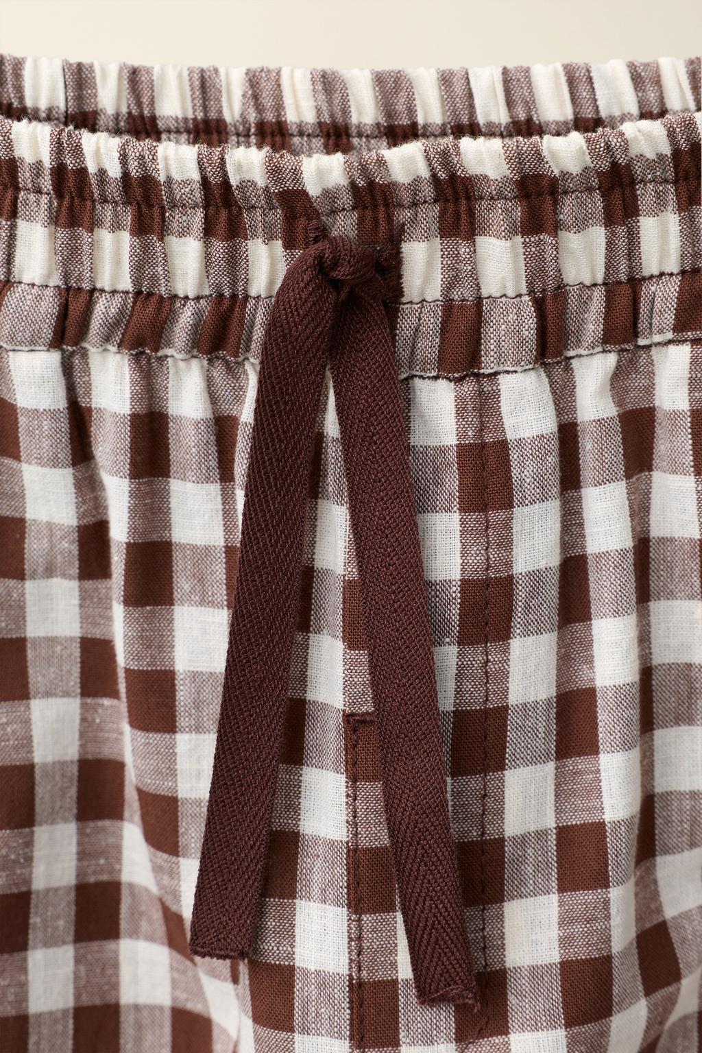 Брюки в клетку gingham созданные caramel london x zara