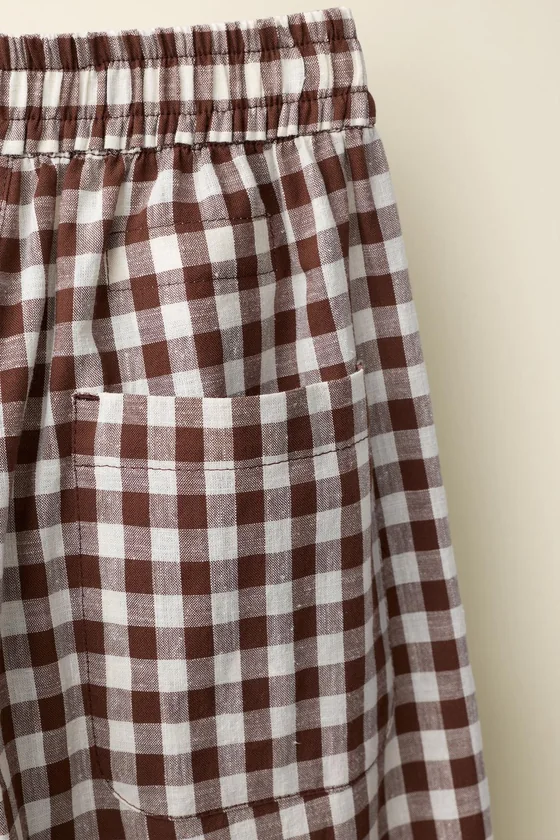 Брюки в клетку gingham созданные caramel london x zara
