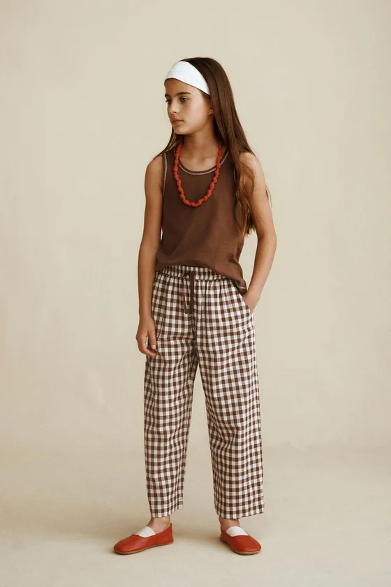 Брюки в клетку gingham созданные caramel london x zara