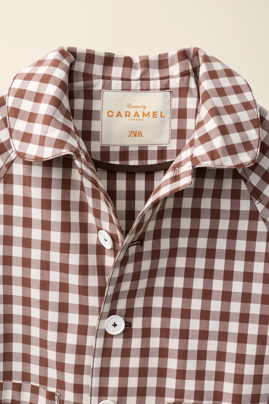 Длинный тренч в клетку от caramel london x zara