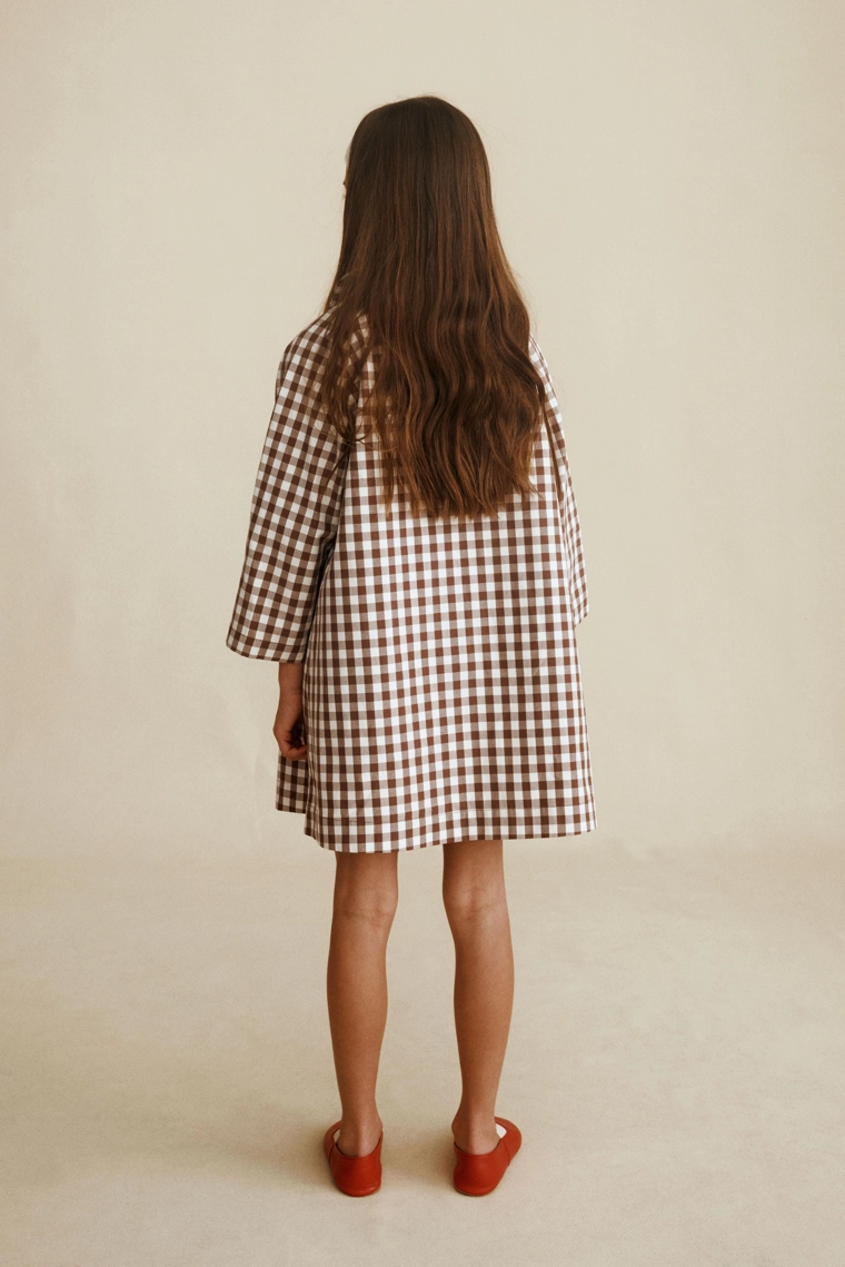 Длинный тренч в клетку из коллекции caramel london x zara