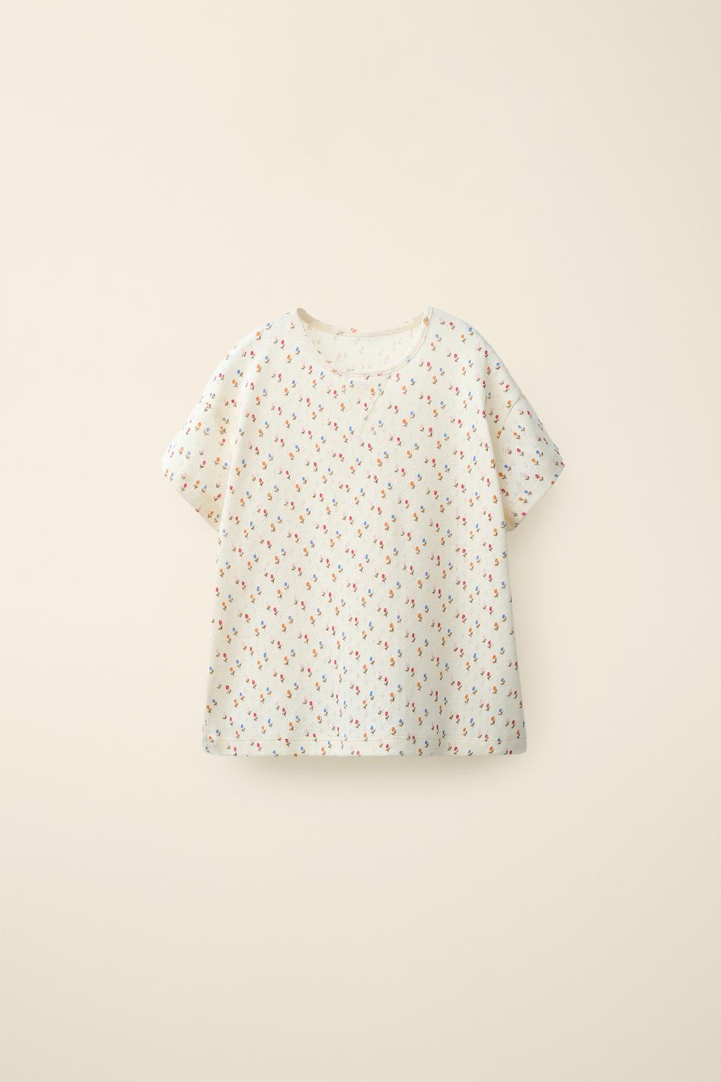 Футболка pointelle с принтом тюльпанов, созданная caramel london x zara