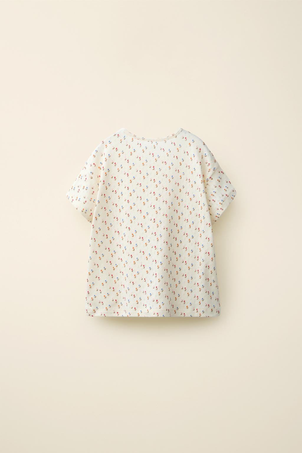Футболка pointelle с принтом тюльпанов, созданная caramel london x zara