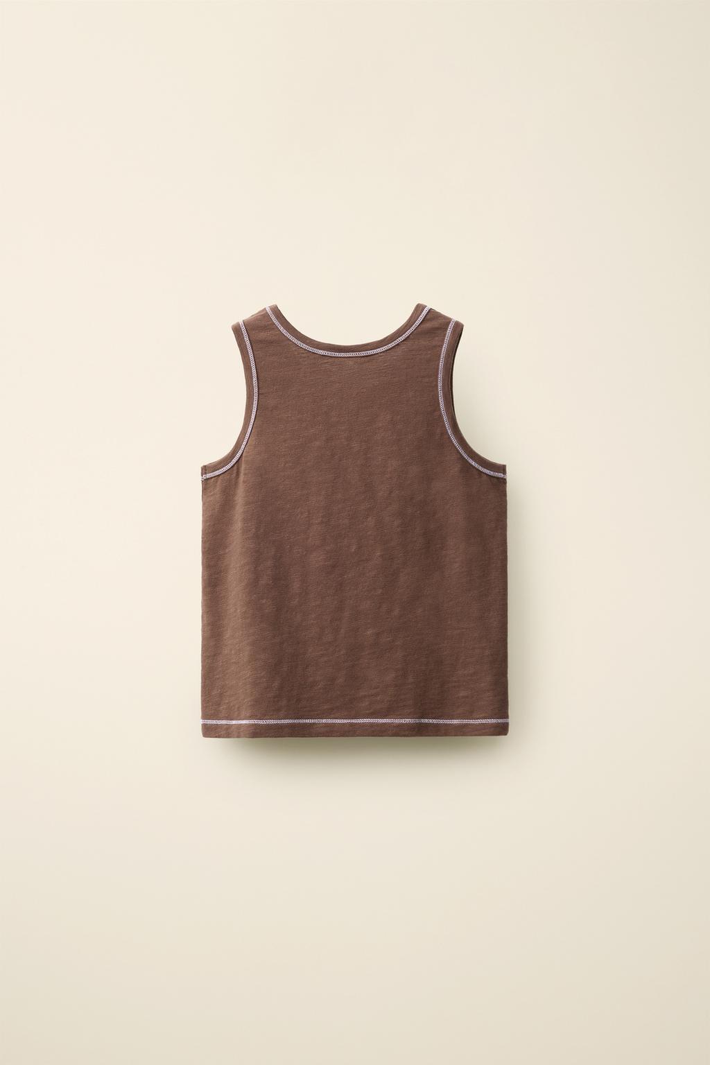Футболка с декоративной строчкой из коллекции caramel london x zara
