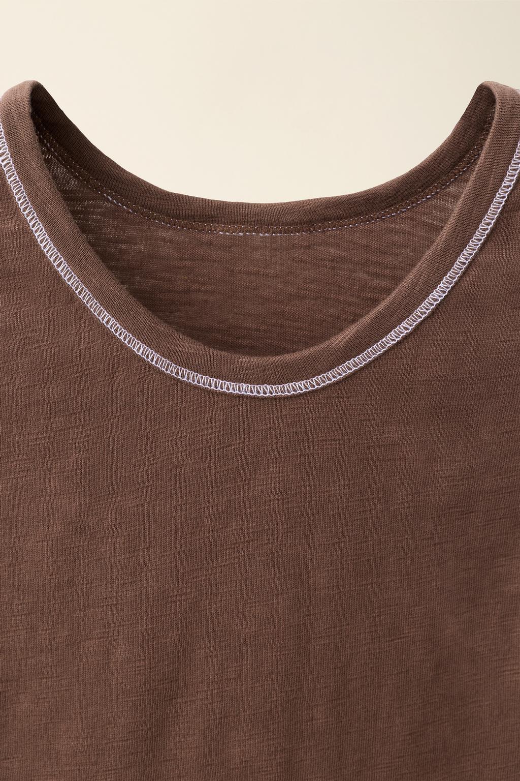 Футболка с декоративной строчкой из коллекции caramel london x zara