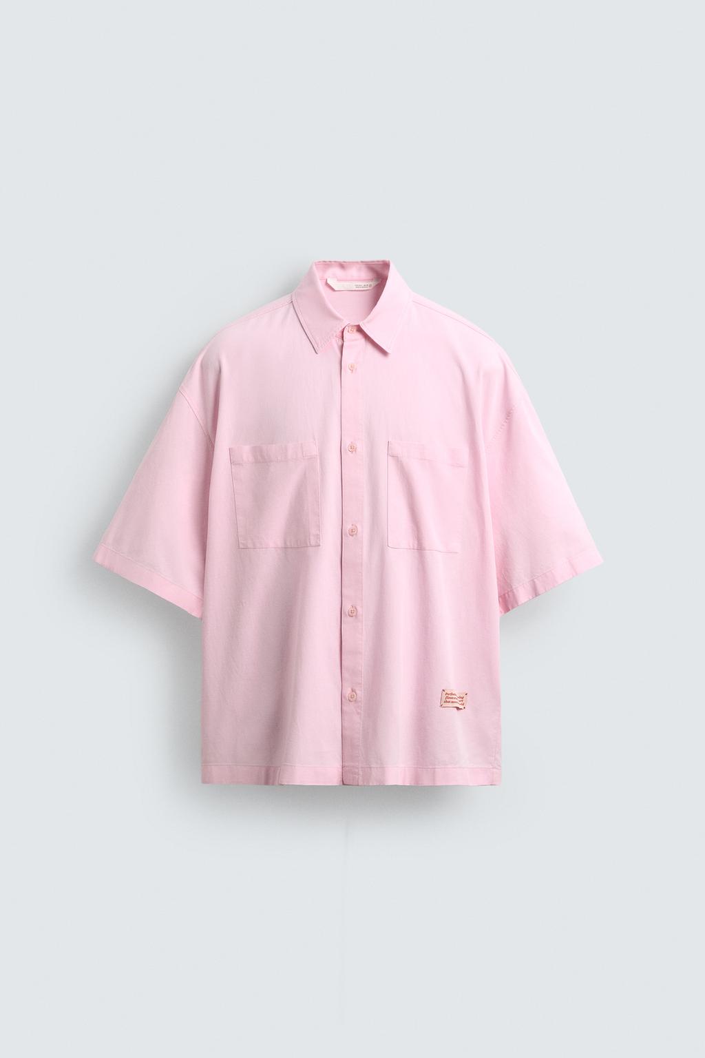РУБАШКА BOXY FIT С НАДПИСЯМИ