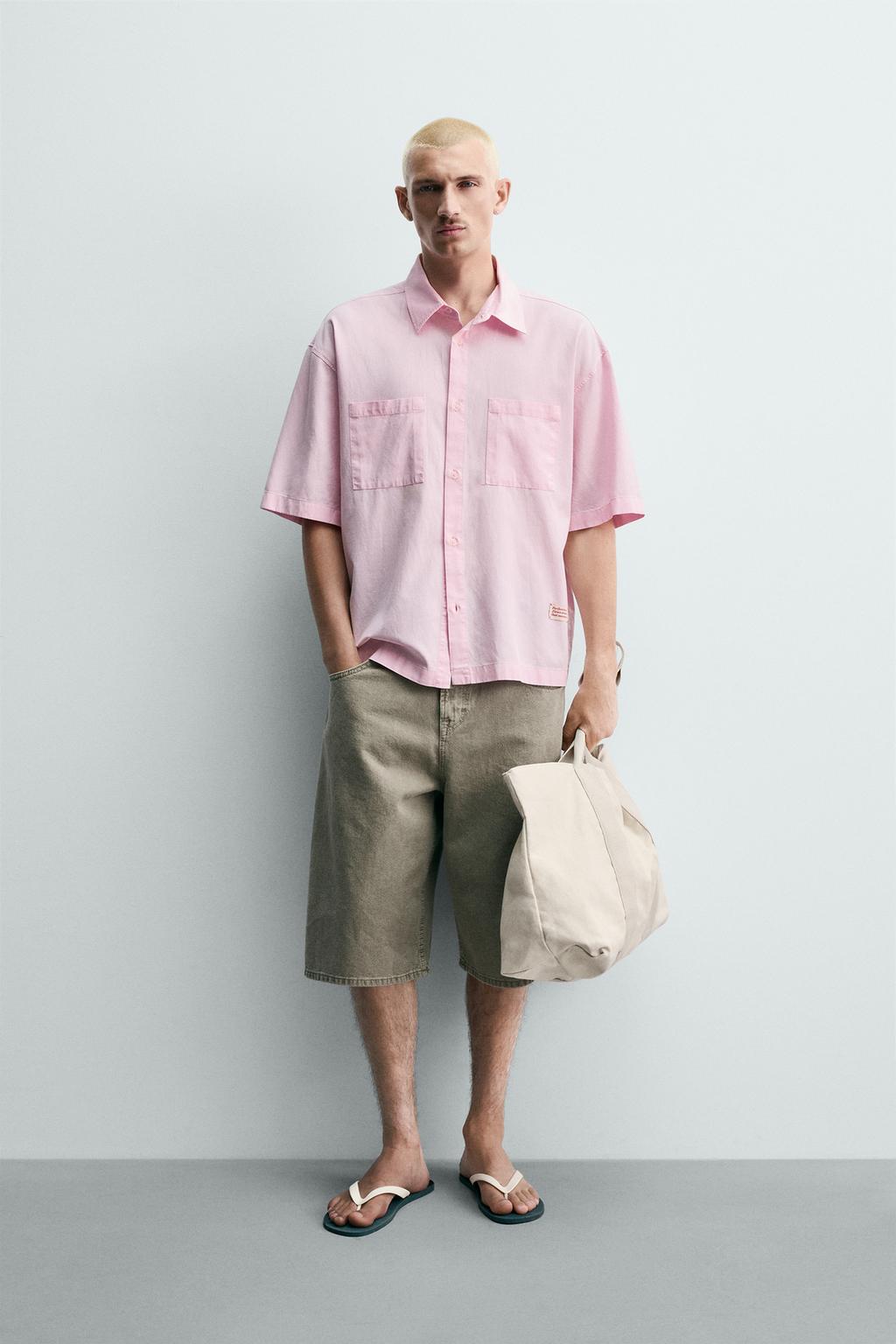 РУБАШКА BOXY FIT С НАДПИСЯМИ