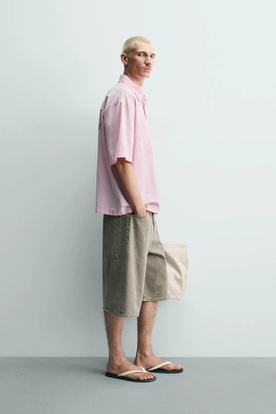 Рубашка Boxy Fit с надписями- Заказать в России