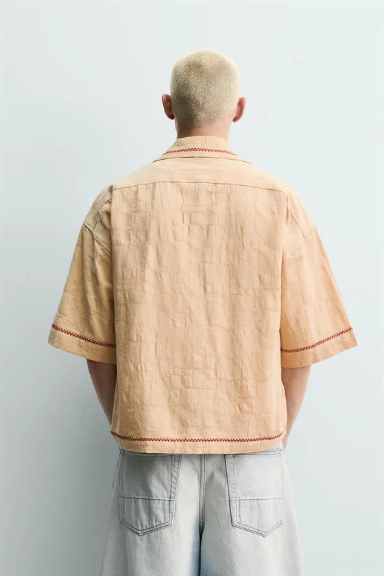 РУБАШКА  JACQUARD С ВЫШИВКОЙ