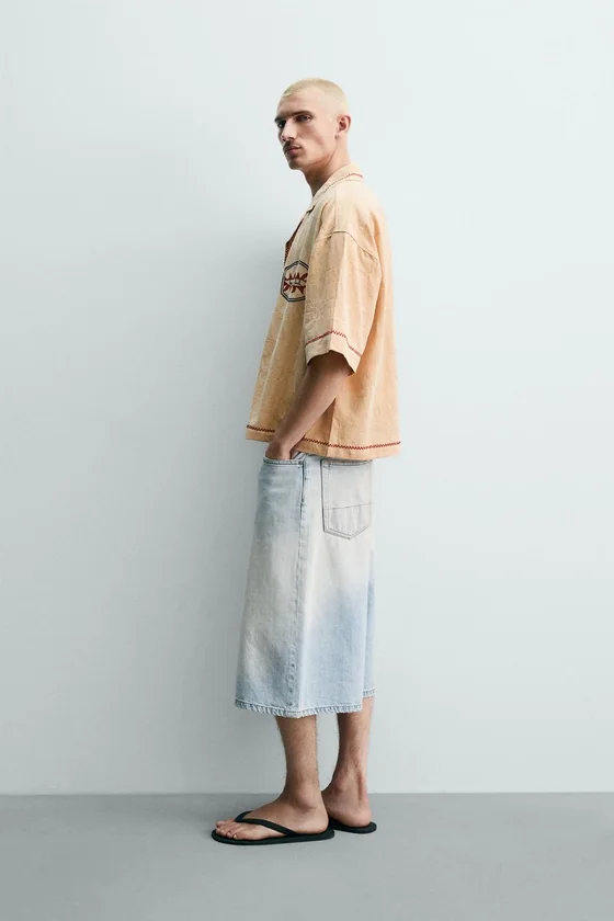 РУБАШКА  JACQUARD С ВЫШИВКОЙ