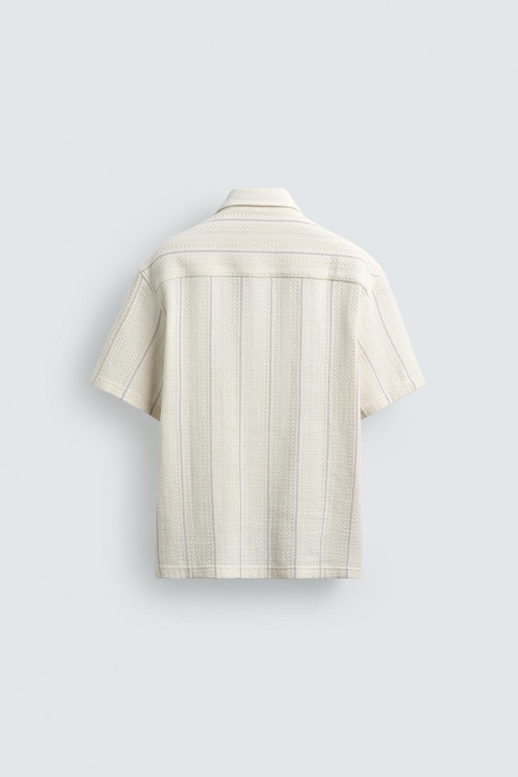 РУБАШКА REGULAR FIT ИЗ РЕЛЬЕФНОЙ ТКАНИ