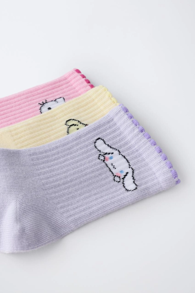 Набор из 3 пар коротких носков hello kitty и друзья © sanrio