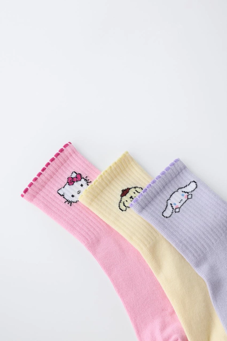 Набор из 3 пар коротких носков hello kitty и друзья © sanrio