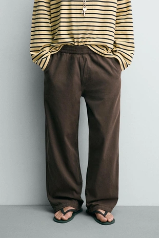 Брюки Relaxed Fit в елочку