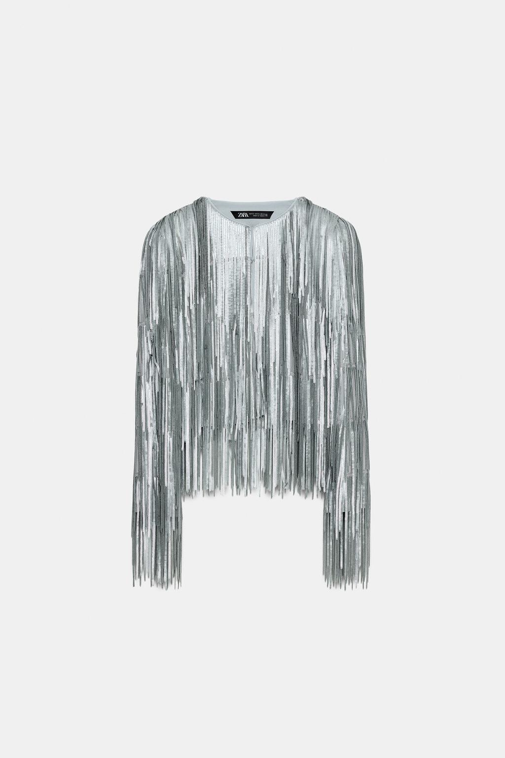 КУРТКА С БАХРОМОЙ И ПАЙЕТКАМИ — ZW COLLECTION