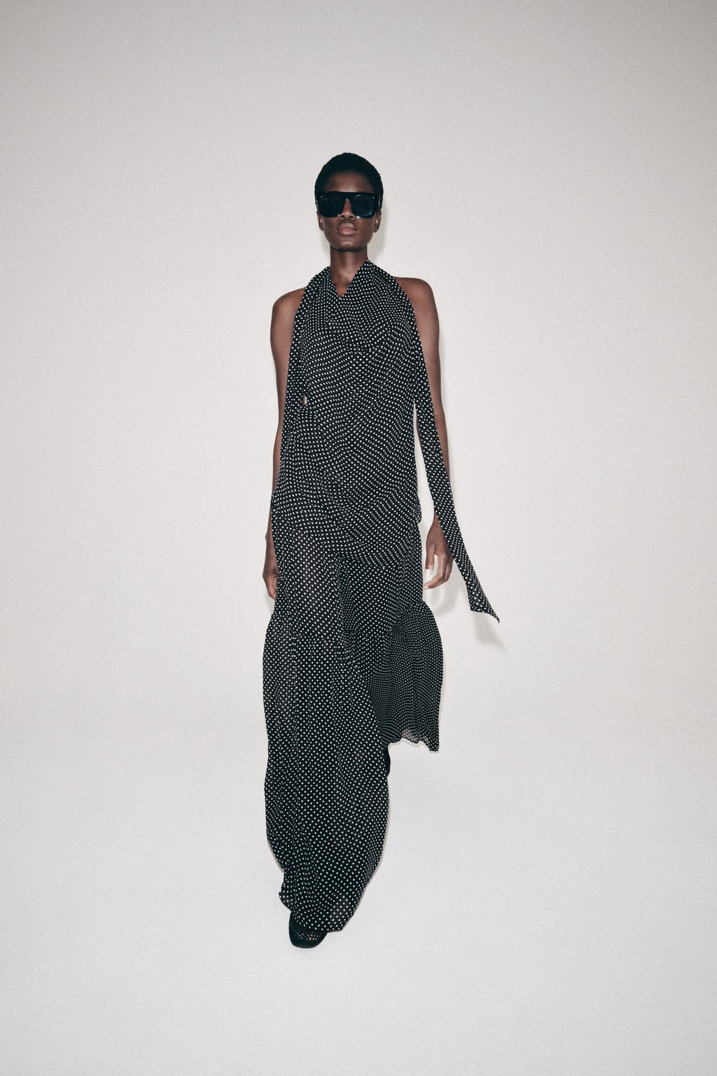 БРЮКИ В ГОРОШЕК С ЗАЩИПАМИ — ZW COLLECTION