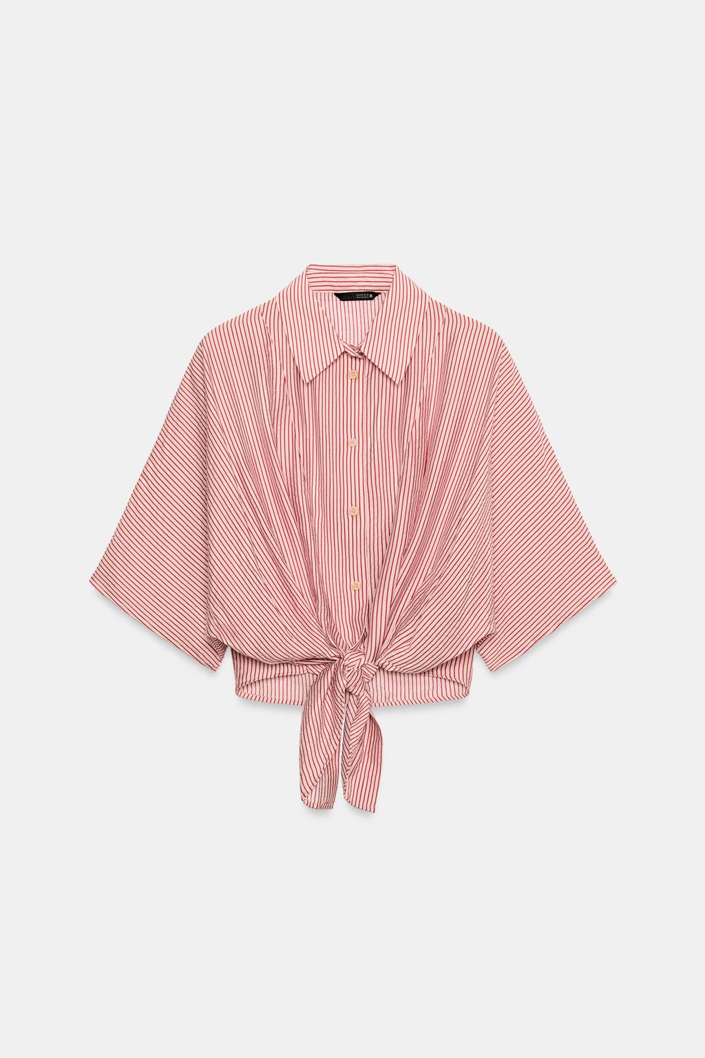 РУБАШКА В ПОЛОСКУ С УЗЛОМ