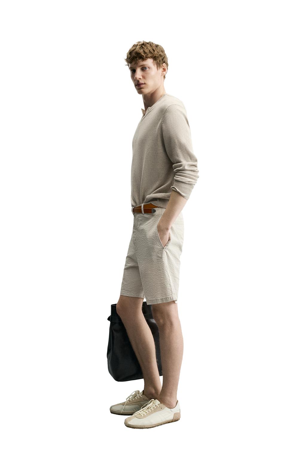 ШОРТЫ REGULAR FIT ИЗ СИРСАКЕРА