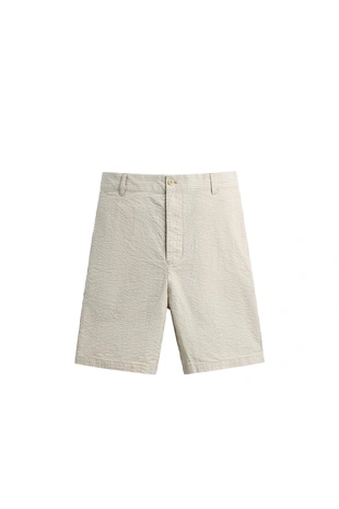 Шорты Regular Fit из сирсакера