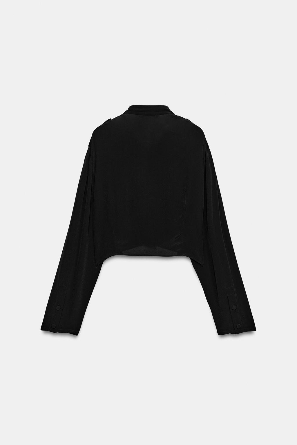 УКОРОЧЕННАЯ РУБАШКА С ВОЛАНАМИ — ZW COLLECTION