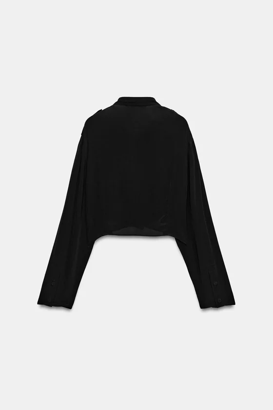 УКОРОЧЕННАЯ РУБАШКА С ВОЛАНАМИ — коллекция Zara «ZW»