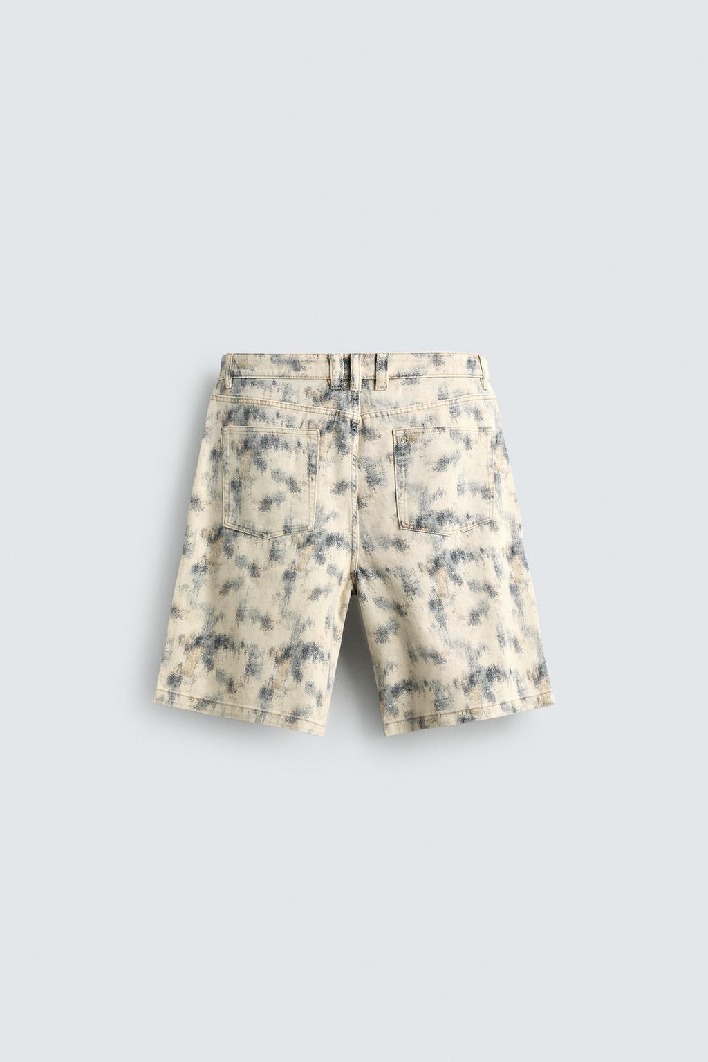 ШОРТЫ RELAXED FIT С АБСТРАКТНЫМ ПРИНТОМ