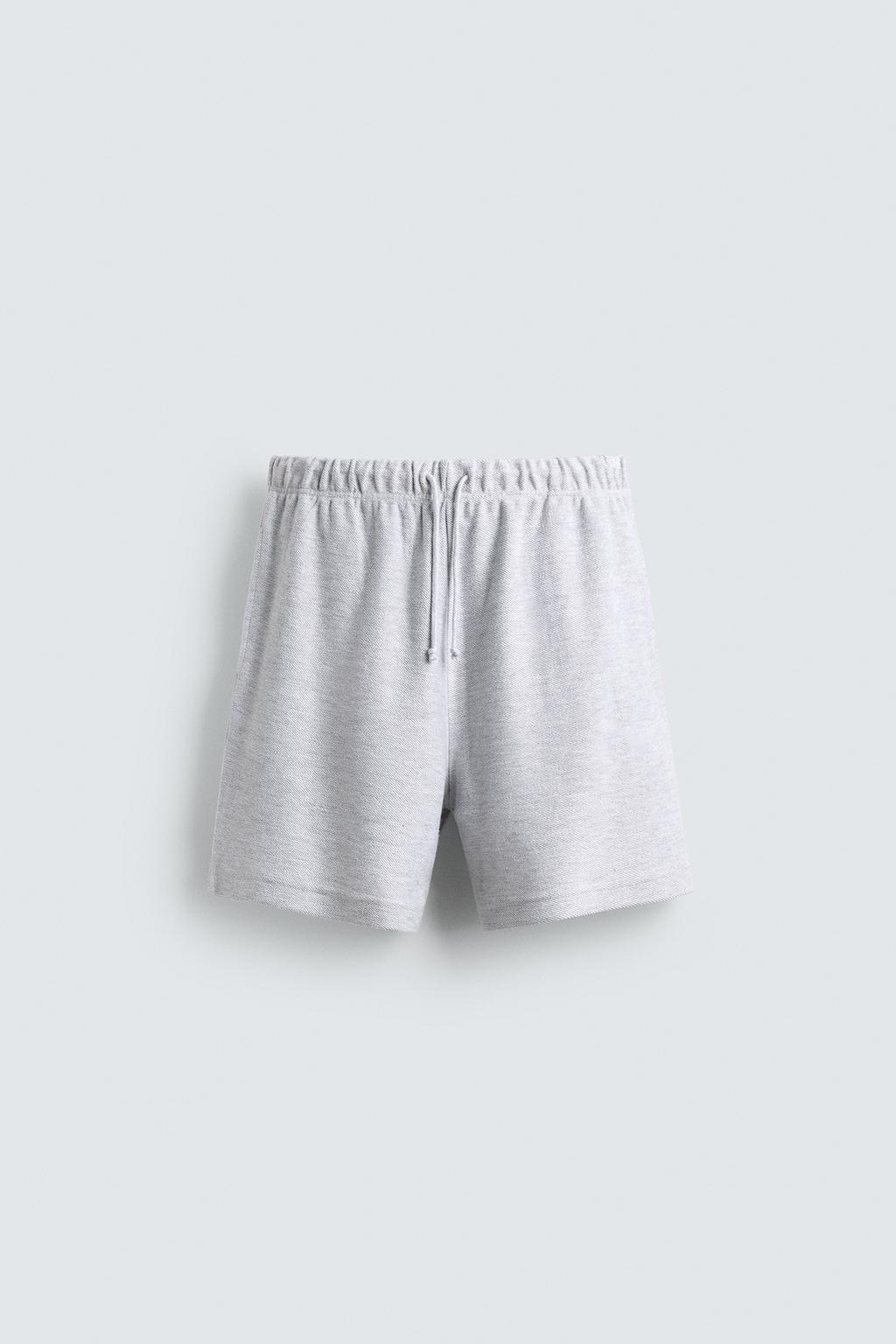 ШОРТЫ-ДЖОГГЕРЫ RELAXED FIT ИЗ ФАКТУРНОЙ ТКАНИ