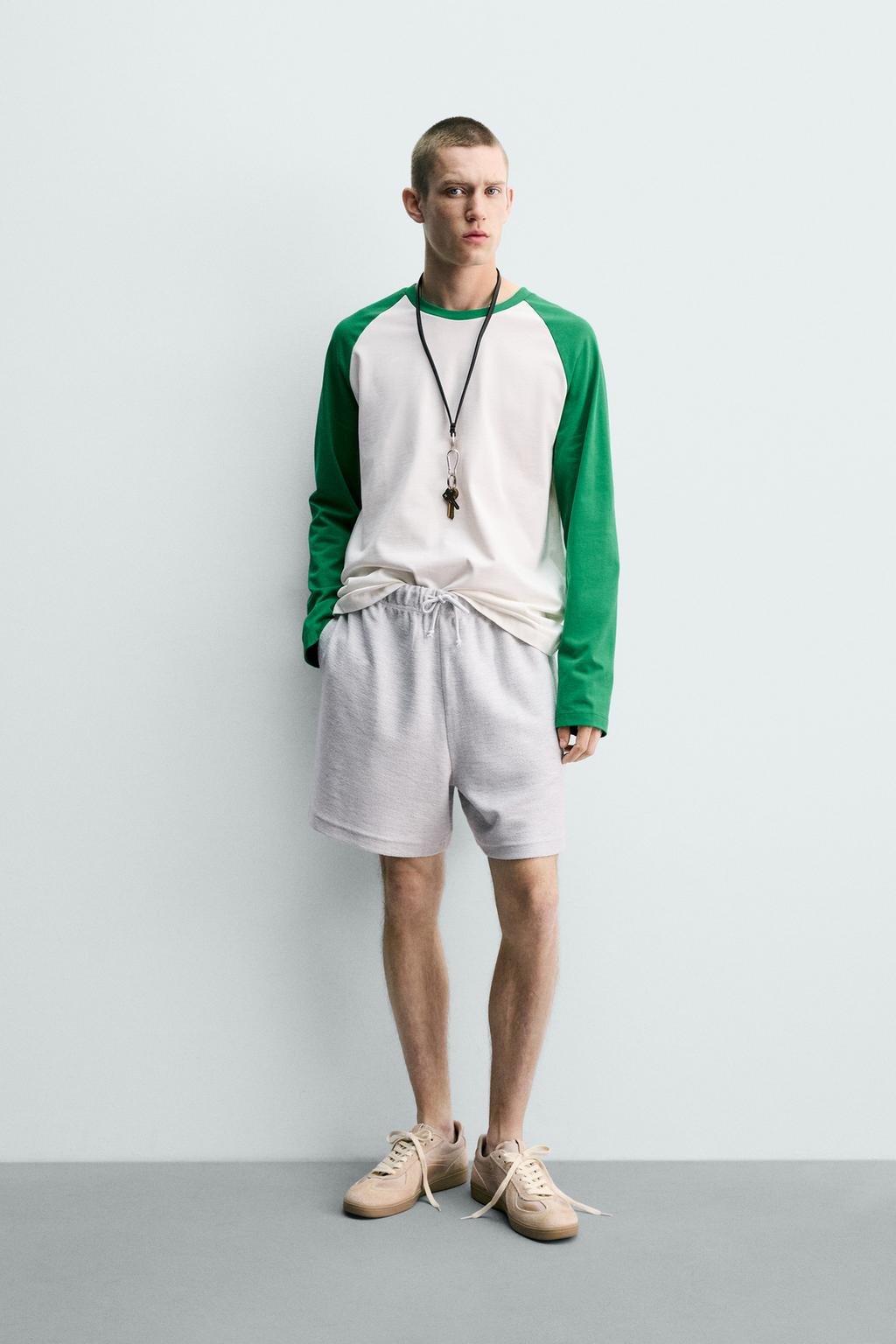 ШОРТЫ-ДЖОГГЕРЫ RELAXED FIT ИЗ ФАКТУРНОЙ ТКАНИ