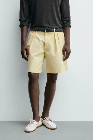 Шорты Relaxed Fit со складками