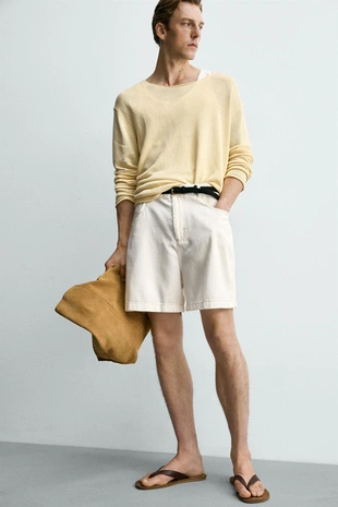 Шорты Relaxed Fit из смеси лиоцелла- Заказать в России